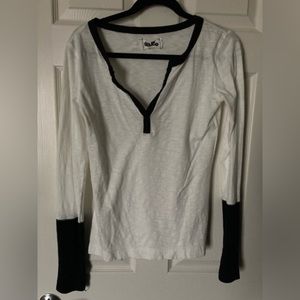 Sauce Blank and White Long Sleeve Tee